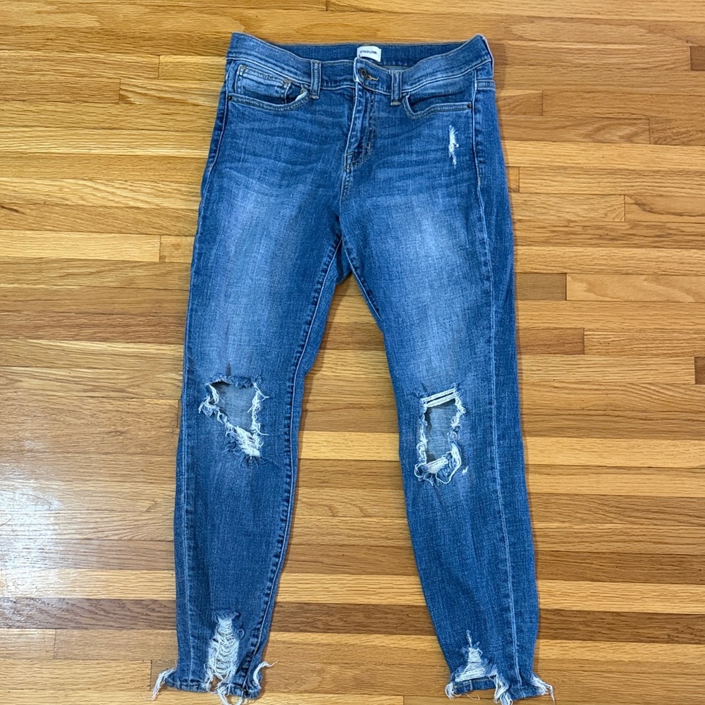 SNEAKPEEK distressed mid rise jeans Sz 9